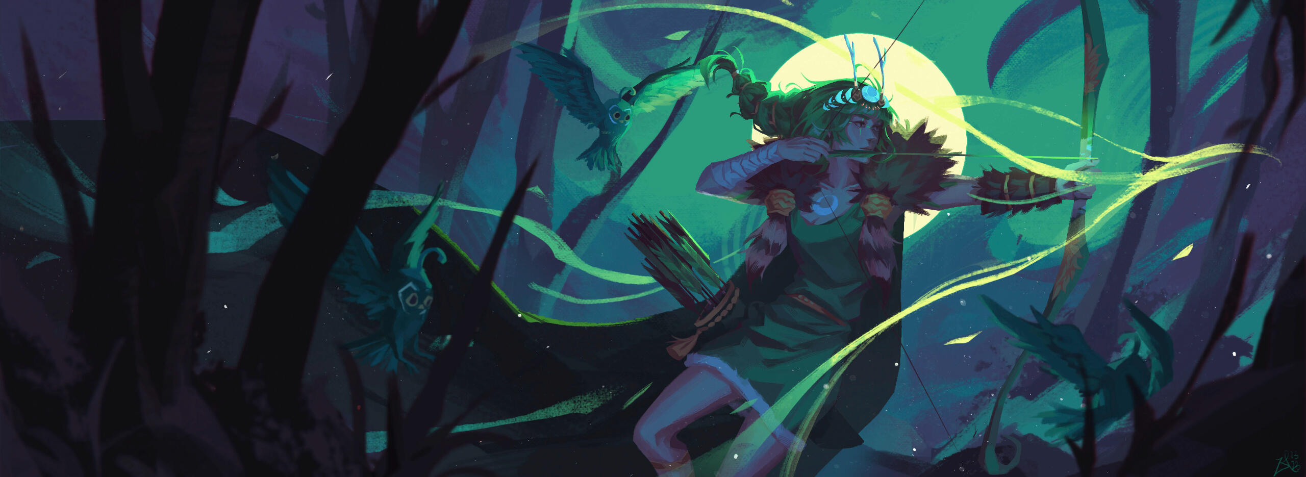 The Moon &amp; the Hunt. (Artemis from Hades)