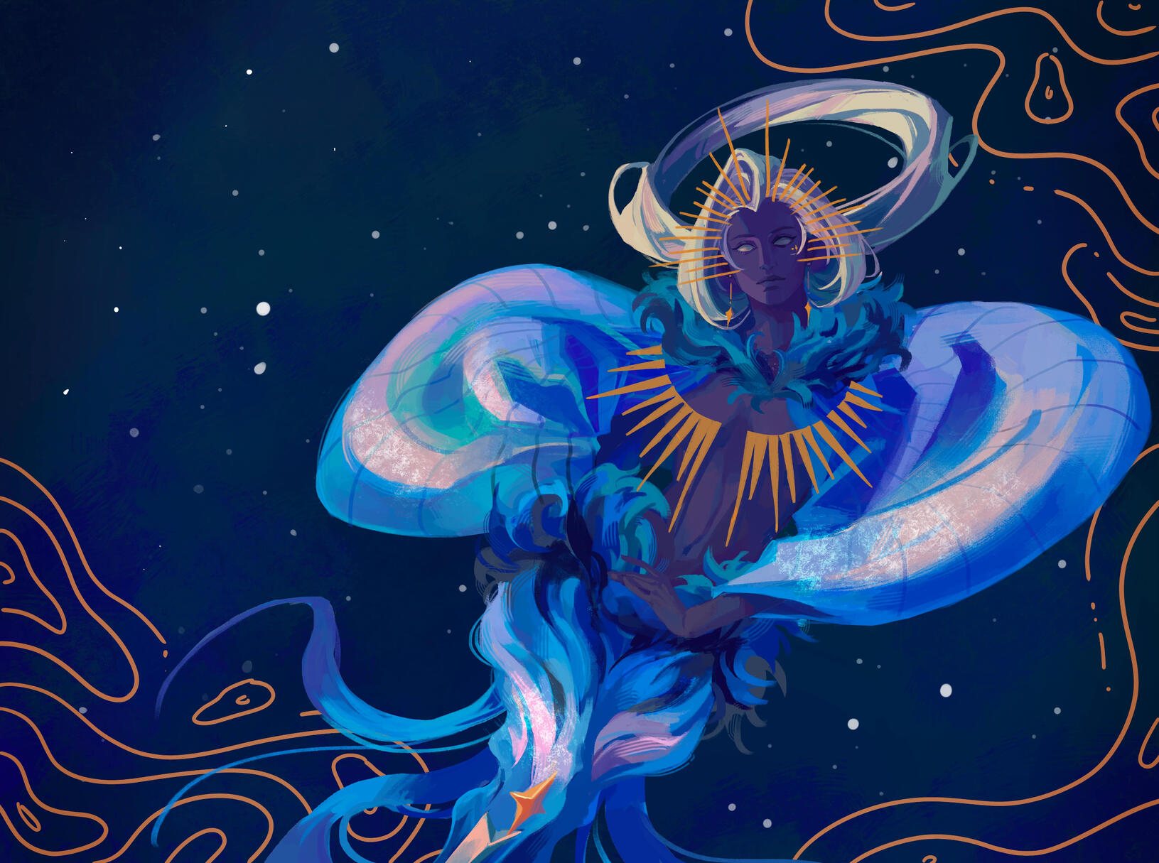 Stardust Delfins for my art club (C.A.C)